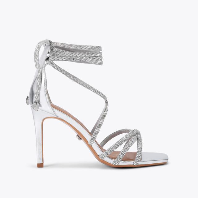 carvela by kurt geiger PAPARAZZI TIE Silver Wrap Crystal Heels by CARVELA