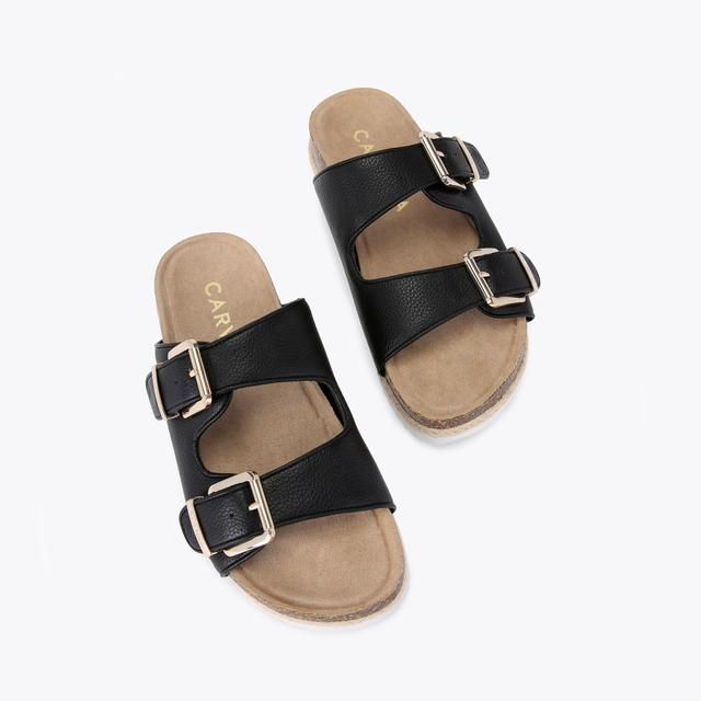 Carvela By Kurt Geiger PARADISE Black Slip On Sandal By CARVELA