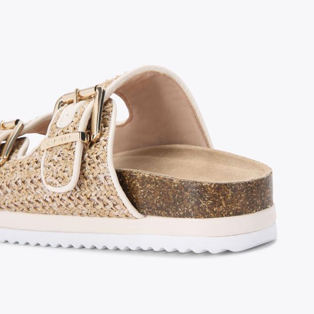 Carvela By Kurt Geiger PARADISE Raffia Slide On Sandals By CARVELA