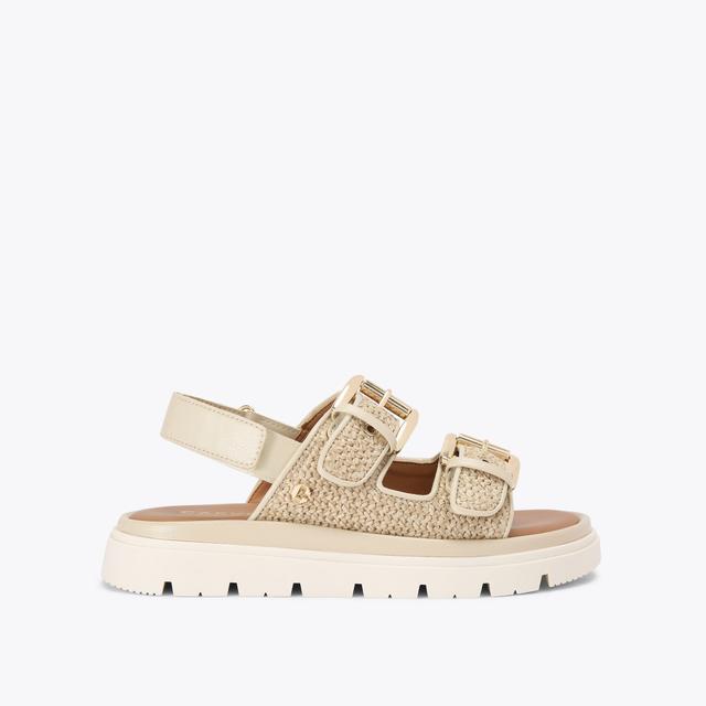 carvela by kurt geiger PAVILION SLINGBACK Beige Raffia Slingback Sandal by CARVELA COMFORT