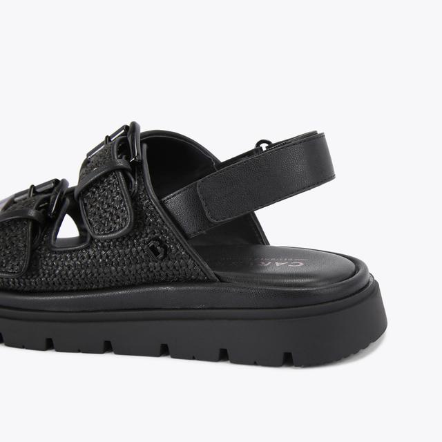 Carvela By Kurt Geiger PAVILION SLINGBACK Black Raffia Sandal By CARVELA COMFORT