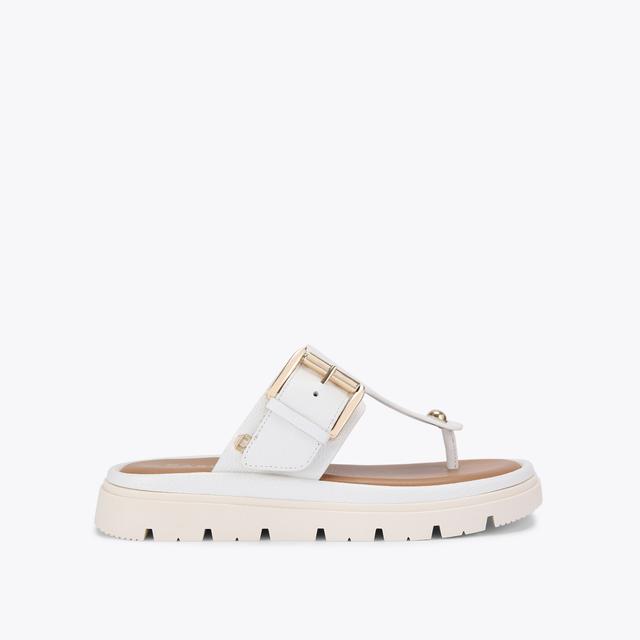 carvela by kurt geiger PAVILION T-BAR MULE Bone T-Bar Sandal by CARVELA COMFORT