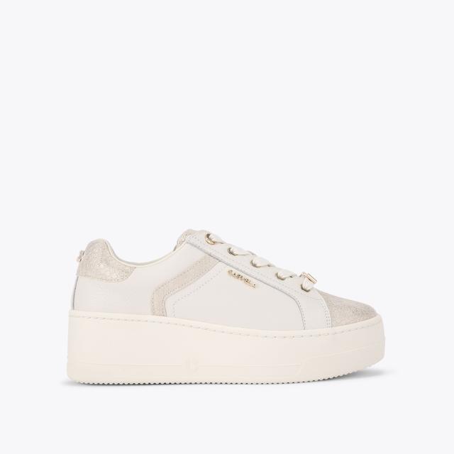 carvela by kurt geiger PERENNE SNEAKER Cream Leather Sneaker by CARVELA