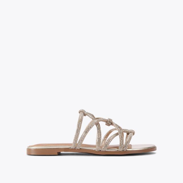 carvela by kurt geiger PERLA Gold Crystal Sandal by KG KURT GEIGER