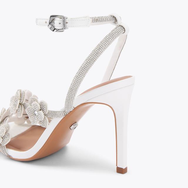 Carvela By Kurt Geiger PETALO SANDAL Silver Crystal Sandal By CARVELA