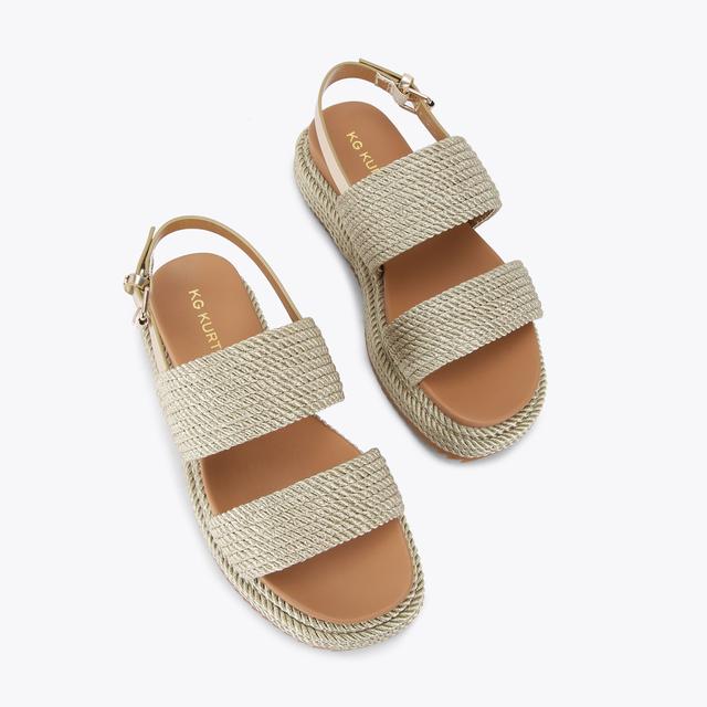 Carvela By Kurt Geiger PHOEBE SANDAL Gold Rope Sandal By KG KURT GEIGER