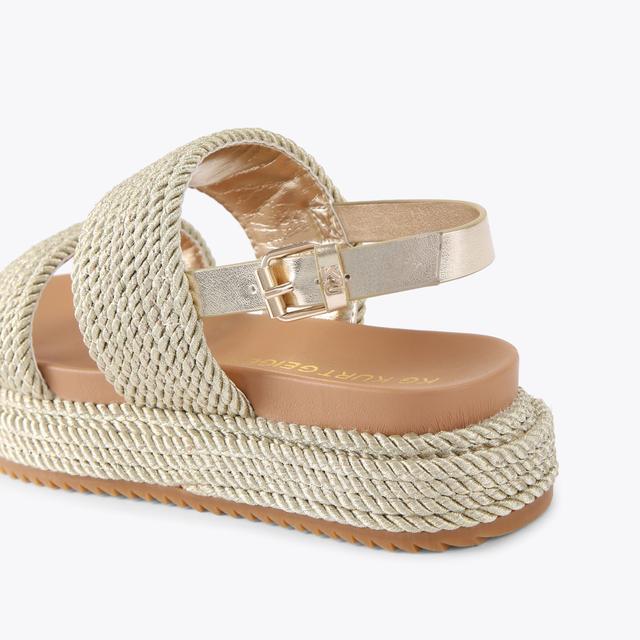 Carvela By Kurt Geiger PHOEBE SANDAL Gold Rope Sandal By KG KURT GEIGER