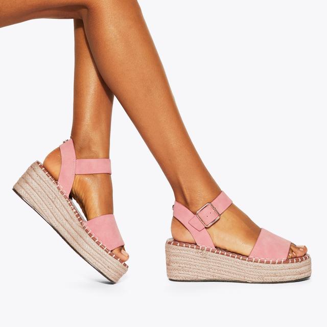 Carvela By Kurt Geiger PIA Pink Suedette Sandals By KG KURT GEIGER