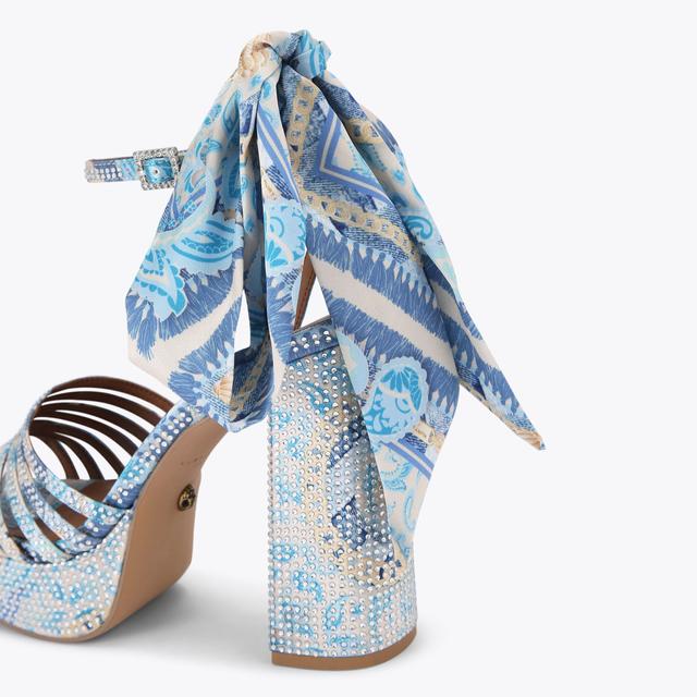 Carvela By Kurt Geiger PIERRA ANKLE TIE PLATFORM Paisley Printed Platform Heels By KURT GEIGER LONDON