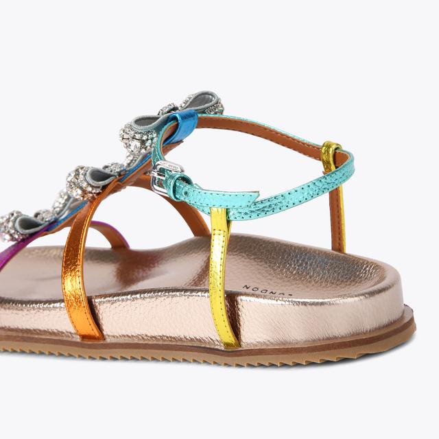 Carvela By Kurt Geiger PIERRA MICRO BOW SANDAL Metallic Bow Sandal By KURT GEIGER LONDON