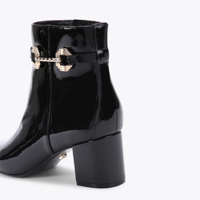 Carvela By Kurt Geiger POISE ANKLE Black Patent Ankle Boot By CARVELA