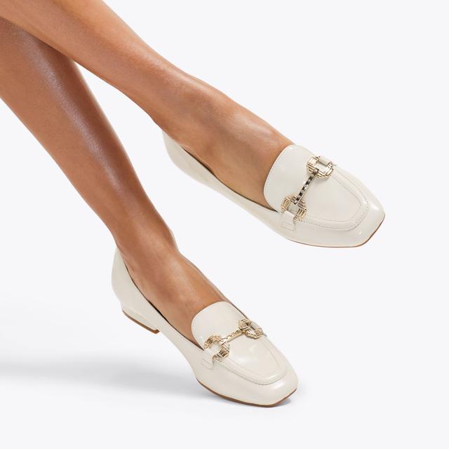 Carvela By Kurt Geiger POISE LOAFER Bone Patent Slip On Loafer By CARVELA