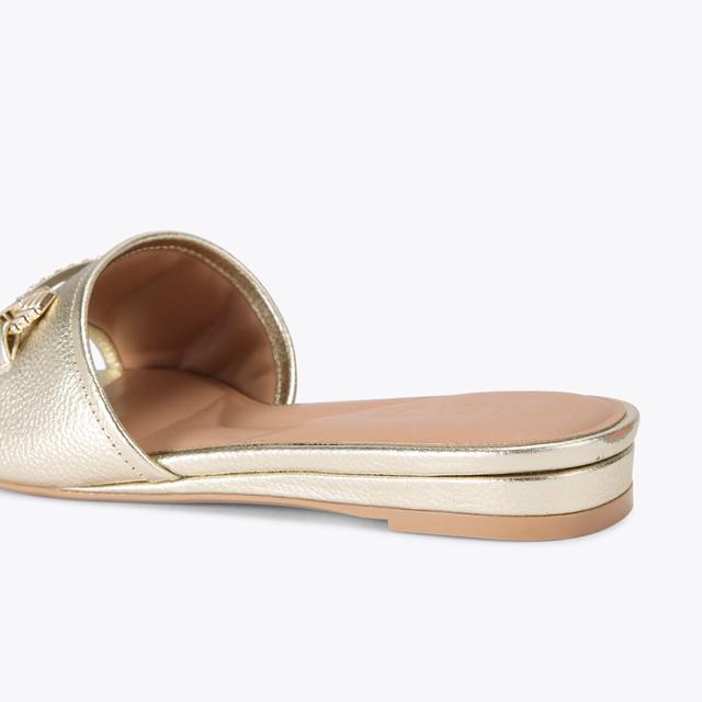 Carvela By Kurt Geiger POISE MULE Gold Slip On Sandal By CARVELA
