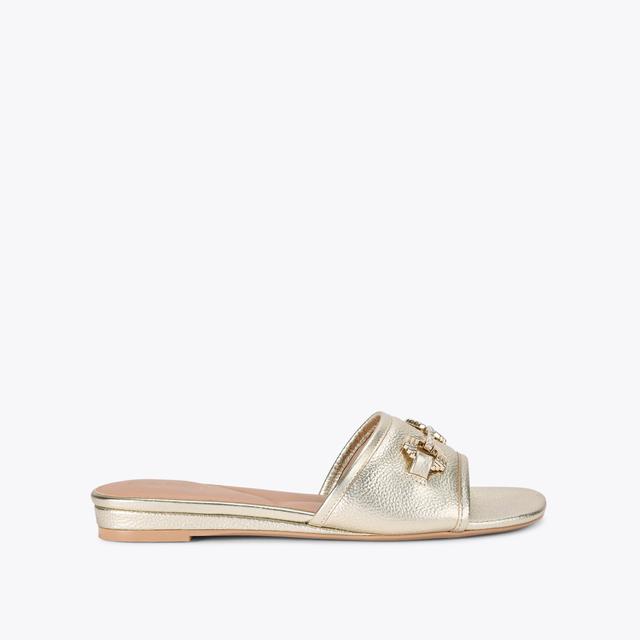carvela by kurt geiger POISE MULE Gold Slip On Sandal by CARVELA