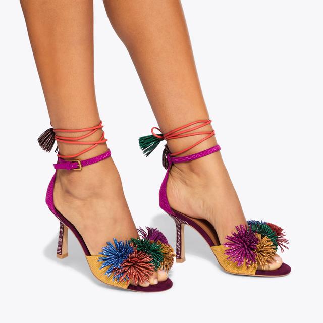 Carvela By Kurt Geiger POM POM ANKLE TIE SANDAL POM POM ANKLE TIE SANDAL By KURT GEIGER LONDON