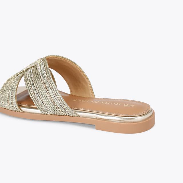 Carvela By Kurt Geiger POSE SANDAL Gold Synthetic Sandal By KG KURT GEIGER