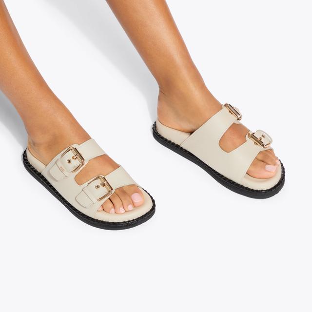 Carvela By Kurt Geiger POSIE Bone Leather Slip On Sandal By KG KURT GEIGER