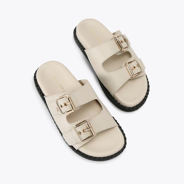 Carvela By Kurt Geiger POSIE Bone Leather Slip On Sandal By KG KURT GEIGER