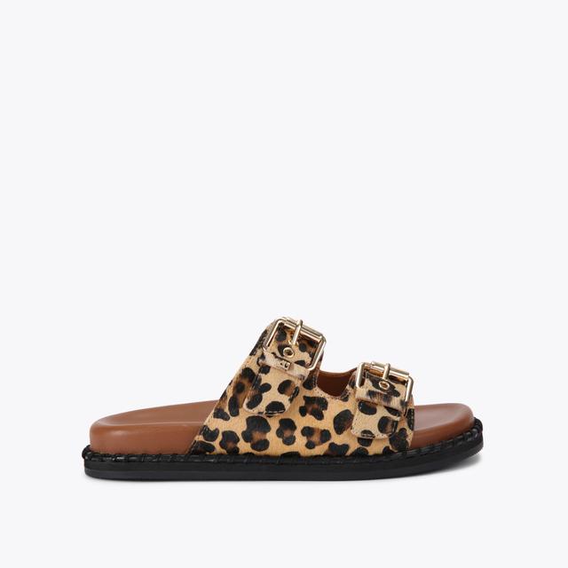 carvela by kurt geiger POSIE Leopard Textured Slip On Sandals by KG KURT GEIGER