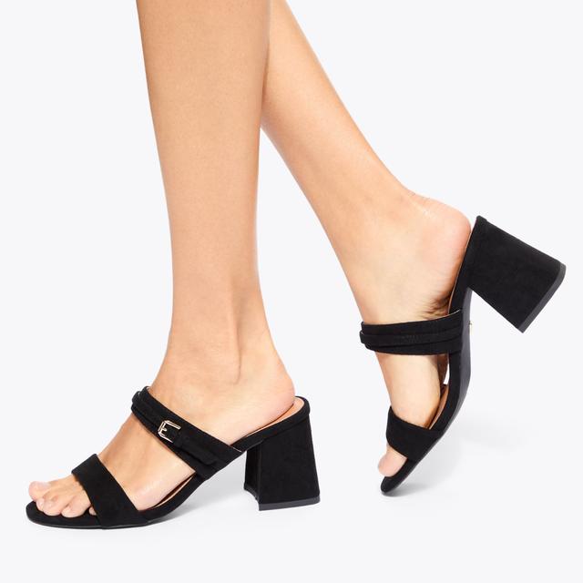 Carvela By Kurt Geiger PRECIOUS Black Block Heel By KG KURT GEIGER
