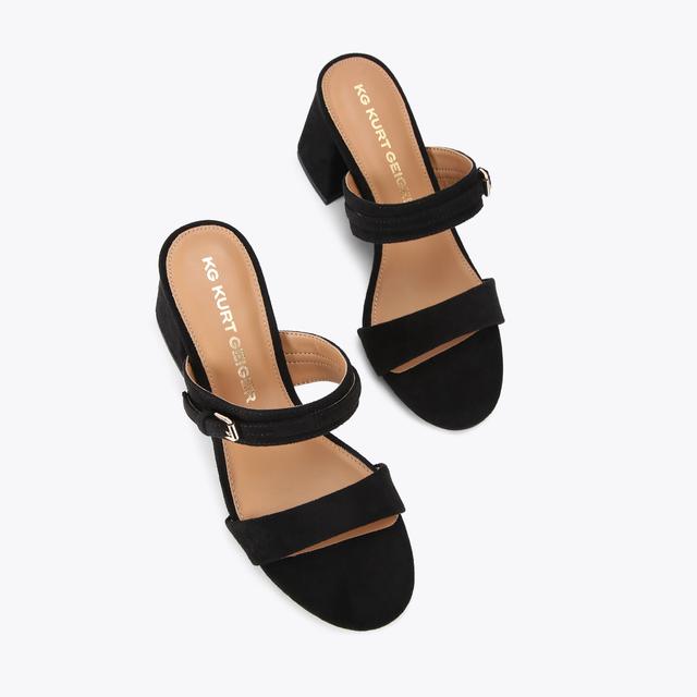 Carvela By Kurt Geiger PRECIOUS Black Block Heel By KG KURT GEIGER