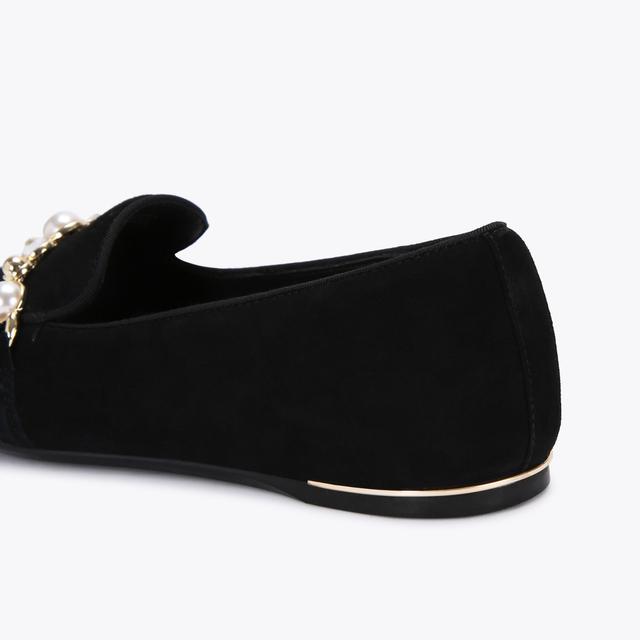 Carvela By Kurt Geiger PRECIOUS LOAFER Black Suede Leather Loafer By CARVELA
