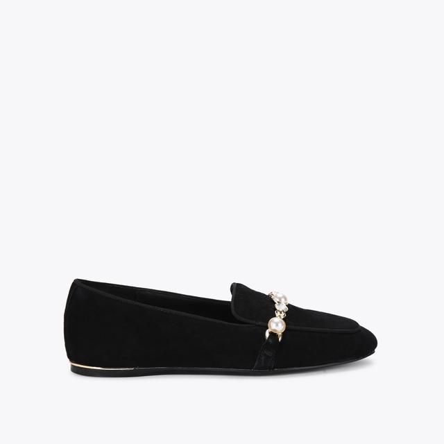 carvela by kurt geiger PRECIOUS LOAFER Black Suede Leather Loafer by CARVELA