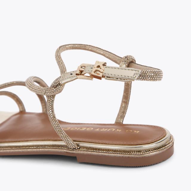 Carvela By Kurt Geiger PRIYA Gold Synthetic Sandal By KG KURT GEIGER