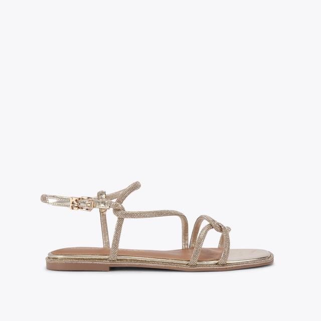 carvela by kurt geiger PRIYA Gold Synthetic Sandal by KG KURT GEIGER