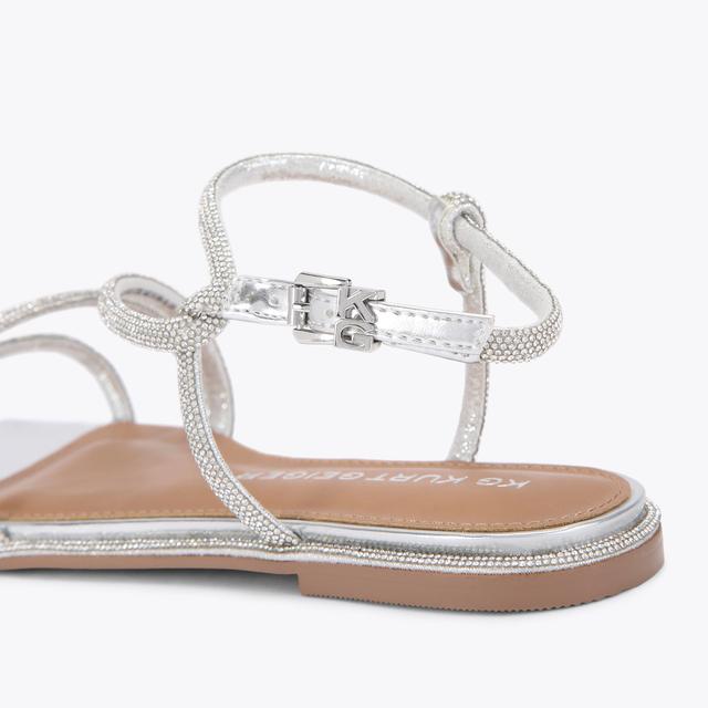 Carvela By Kurt Geiger PRIYA Silver Crystal Sandal By KG KURT GEIGER