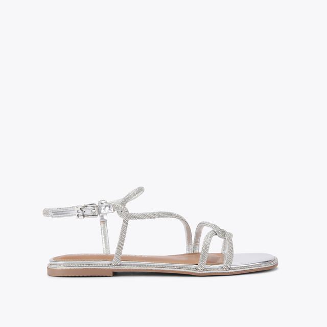 carvela by kurt geiger PRIYA Silver Crystal Sandal by KG KURT GEIGER