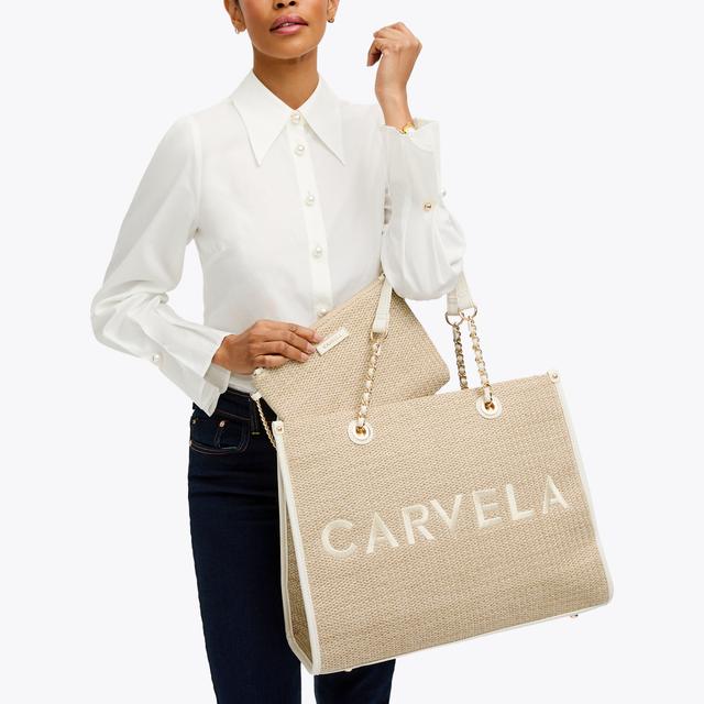 Carvela By Kurt Geiger RAFFIA CHAIN TOTE Woven Tote Bag By CARVELA