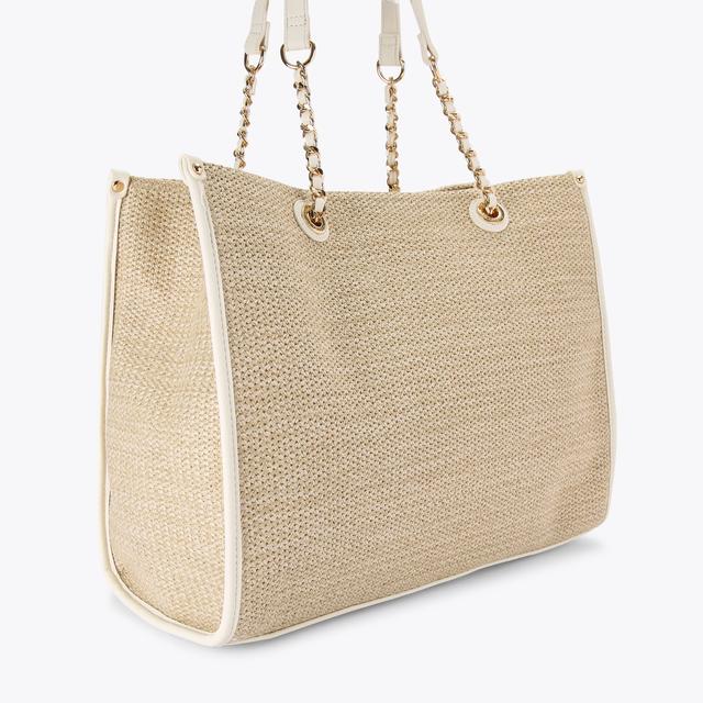 Carvela By Kurt Geiger RAFFIA CHAIN TOTE Woven Tote Bag By CARVELA