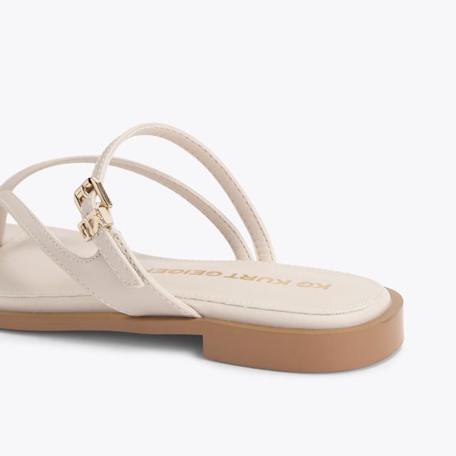 Carvela By Kurt Geiger RAIL Bone T-Bar Slide On Sandal By KG KURT GEIGER