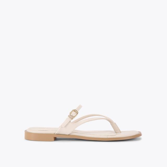 carvela by kurt geiger RAIL Bone T-Bar Slide On Sandal by KG KURT GEIGER