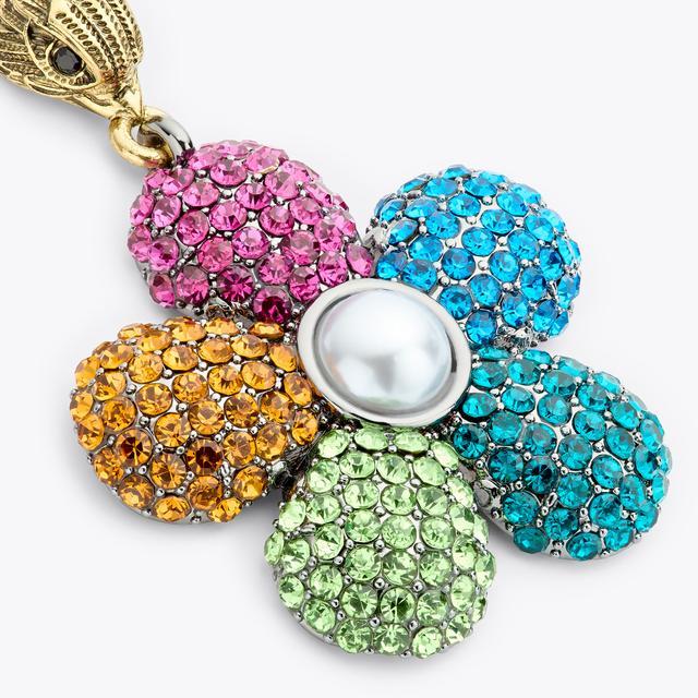 Carvela By Kurt Geiger RAINBOW FLORAL EARRINGS Flower Crystal Drop Earrings By KURT GEIGER LONDON