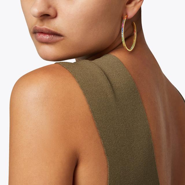 Carvela By Kurt Geiger RAINBOW HOOPS Large Rainbow Hoop Earrings By KURT GEIGER LONDON