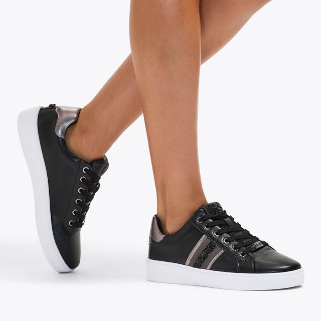 Carvela By Kurt Geiger RAPID Black Crystal Trainer By CARVELA