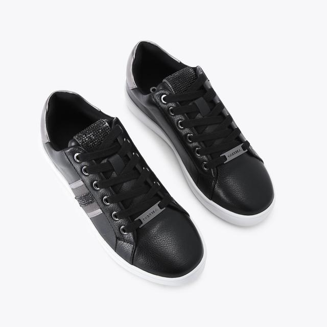 Carvela By Kurt Geiger RAPID Black Crystal Trainer By CARVELA