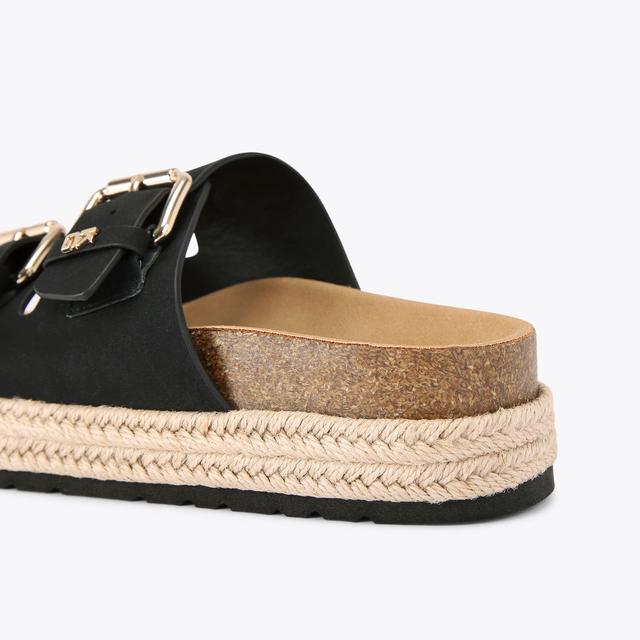 Carvela By Kurt Geiger RAQUEL Black Slip On Sandals By KG KURT GEIGER