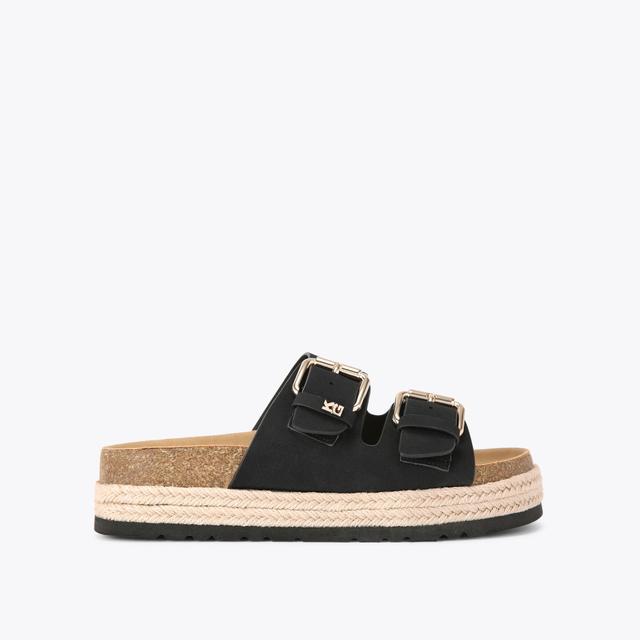 carvela by kurt geiger RAQUEL Black Slip On Sandals by KG KURT GEIGER