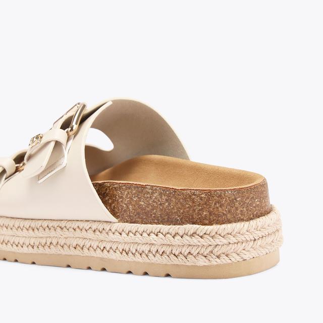 Carvela By Kurt Geiger RAQUEL Bone Slip On Sandal By KG KURT GEIGER
