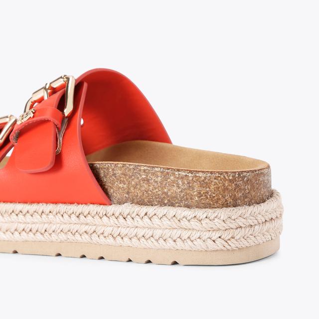 Carvela By Kurt Geiger RAQUEL Orange Slip On Sandal By KG KURT GEIGER