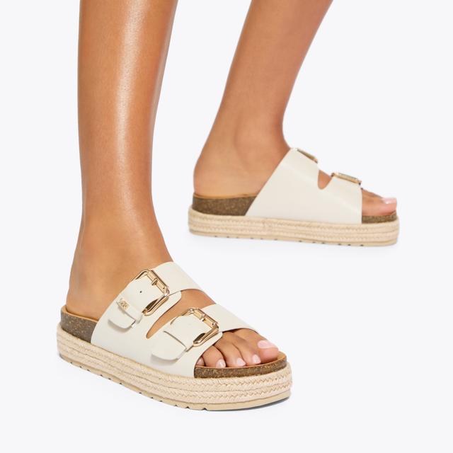 Carvela By Kurt Geiger RAQUEL2 Bone Slip On Sandal By KG KURT GEIGER