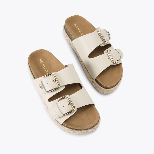 Carvela By Kurt Geiger RAQUEL2 Bone Slip On Sandal By KG KURT GEIGER