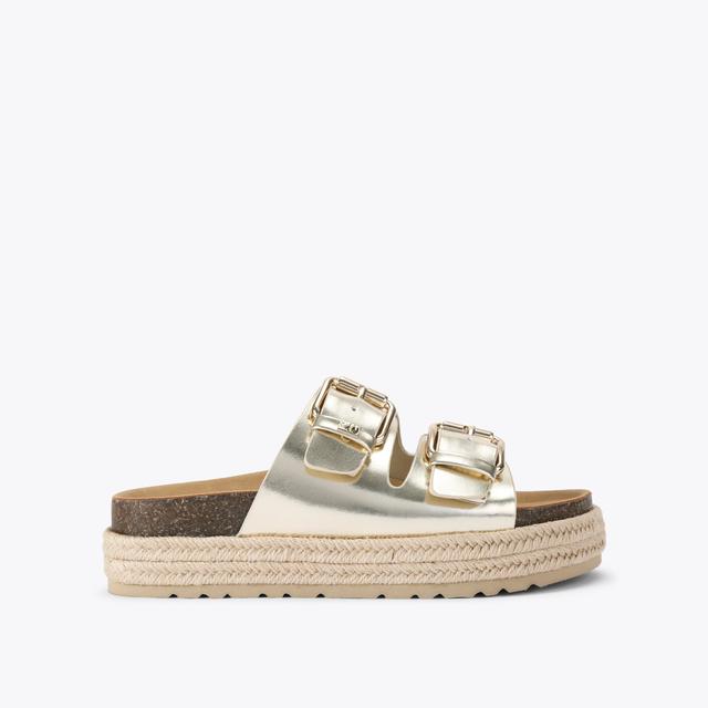 carvela by kurt geiger RAQUEL2 Gold Synthetic Sandal by KG KURT GEIGER