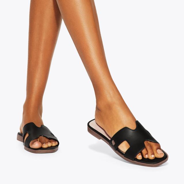 Carvela By Kurt Geiger RAVEN2 Black Slip On Sandal By KG KURT GEIGER