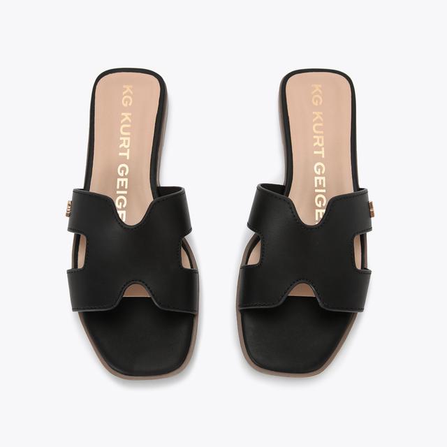 Carvela By Kurt Geiger RAVEN2 Black Slip On Sandal By KG KURT GEIGER