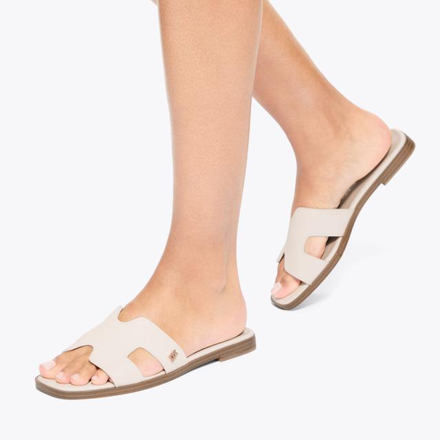 Carvela By Kurt Geiger RAVEN2 Bone Slip On Sandal By KG KURT GEIGER