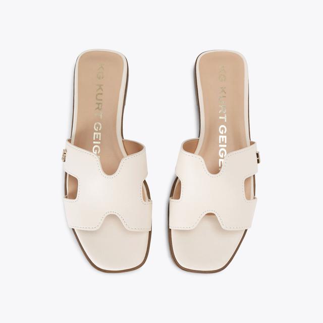 Carvela By Kurt Geiger RAVEN2 Bone Slip On Sandal By KG KURT GEIGER